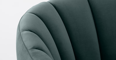 Primrose Accent Armchair, Marine Green Velvet Bedroom Chair