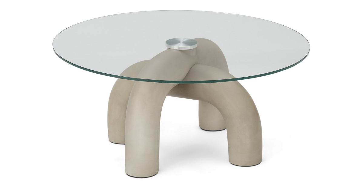 Babette Center table, Concrete & Glass