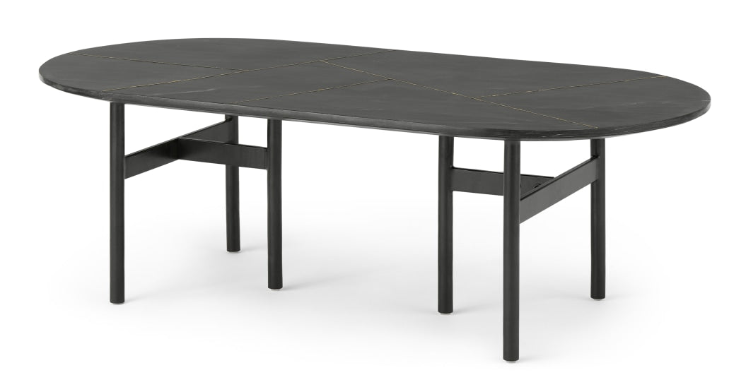 Tanaro Center Table, Black Marble and Brass