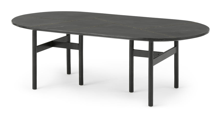 Tanaro Center Table, Black Marble and Brass