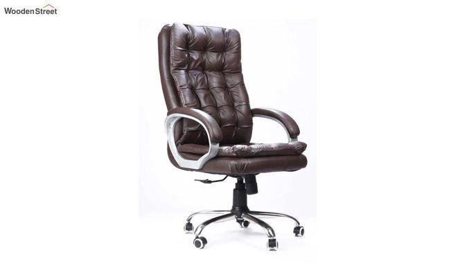 Fairbank Clantra Leatherette High Back Brown Executive Office Chair