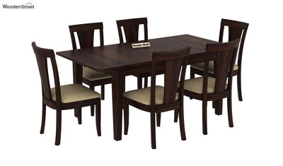 Franco Extendable 6 Seater Dining Set (Walnut Finish)