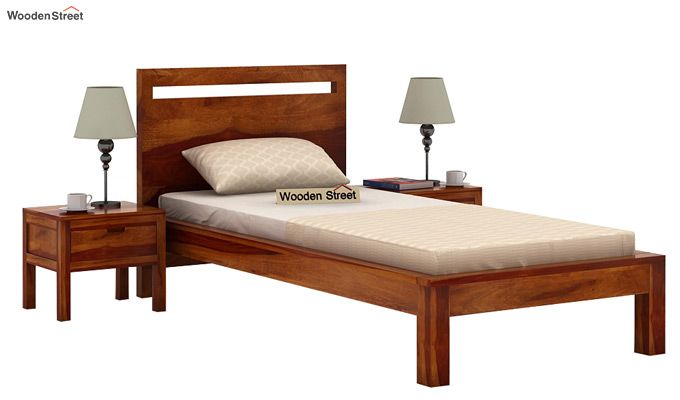 Bacon Single Bed Without Storage (Honey Finish)