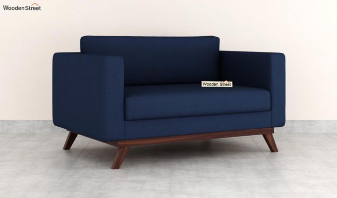 Casper 2 Seater Office Sofa (Fabric, Indigo Ink)