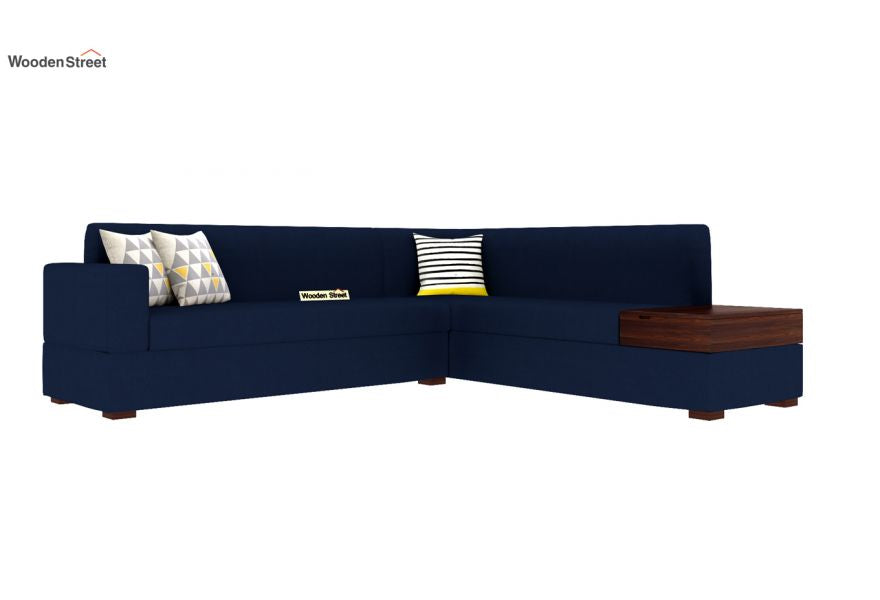Henry Right Aligned Corner L Shape Sofa (Velvet, Chestnut )