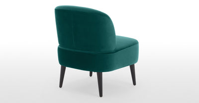 Jasper Accent Armchair, Seafoam Blue Velvet Bedroom Chair