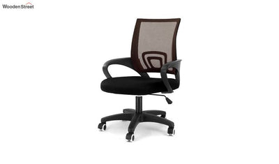 Porus Black & Brown Mesh Revolving Office Chair