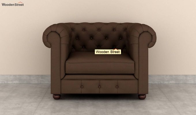 Henry 2 Seater Executive Office Sofa (Fabric, Classic Brown)