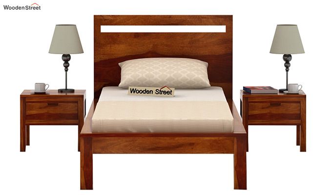 Bacon Single Bed Without Storage (Honey Finish)