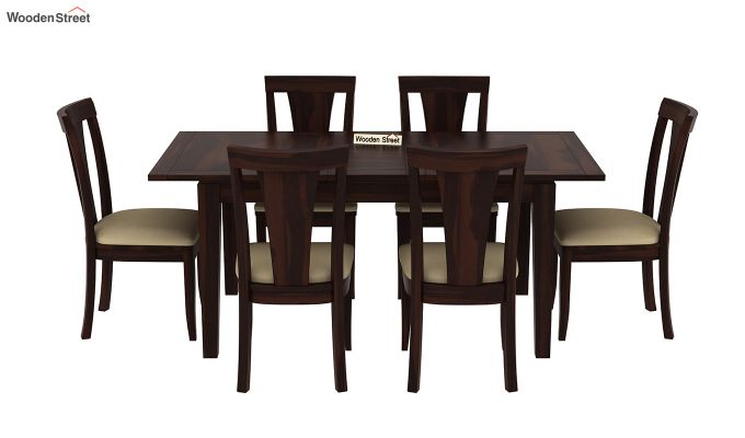 Franco Extendable 6 Seater Dining Set (Walnut Finish)