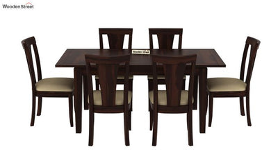 Franco Extendable 6 Seater Dining Set (Walnut Finish)
