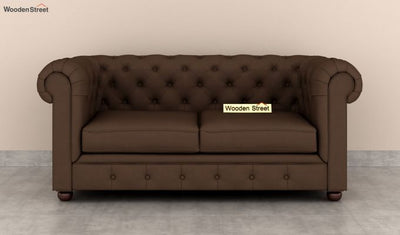 Henry 2 Seater Executive Office Sofa (Fabric, Classic Brown)