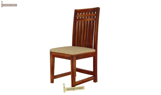 Adolph Dining Chair With Fabric (Honey Finish)