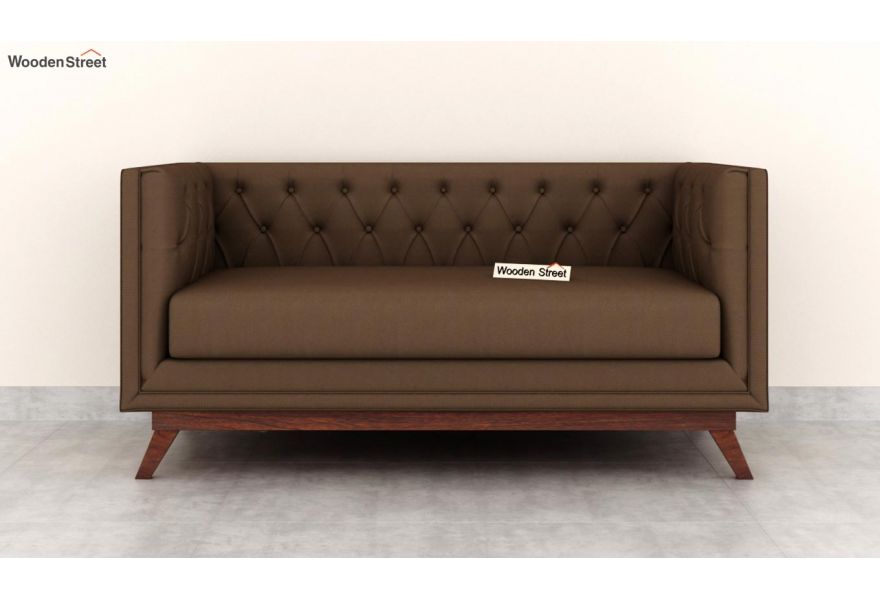 Berlin 2 Seater Office Sofa (Fabric, Classic Brown)