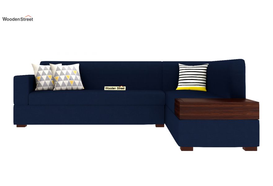 Argos L Shape Sofa Black Right Aligned Corner Sofa (Indigo Ink)