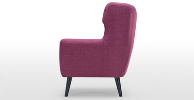 Kubrick Wing Back Bedroom Chair, Plum Purple
