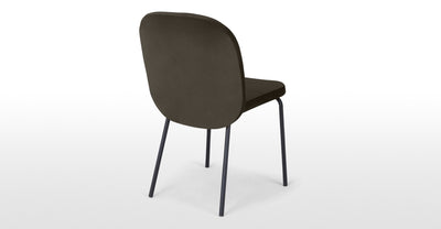 Set of 2 Safia Luxury Dining Chair, Otter Grey Velvet