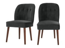 Set of 2 Flynn Dining Chair, Midnight Black
