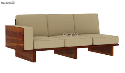 Audrey 6 Seater Luxury L Shape Sofa Corner Set (Honey Finish)