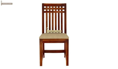 Adolph Dining Chair With Fabric (Honey Finish)