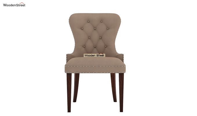 Lenox Luxury Dinning Chair (Walnut Finish, Irish Cream)
