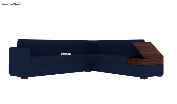 Henry Right Aligned Corner L Shape Sofa (Velvet, Chestnut )