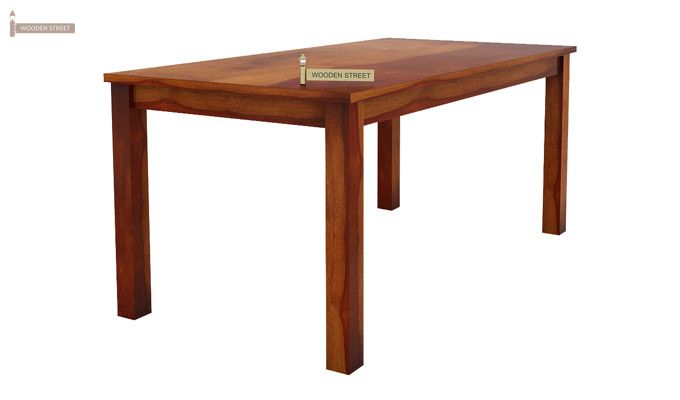 Terex 6 Seater Luxury Dining Set With Bench (Honey Finish)