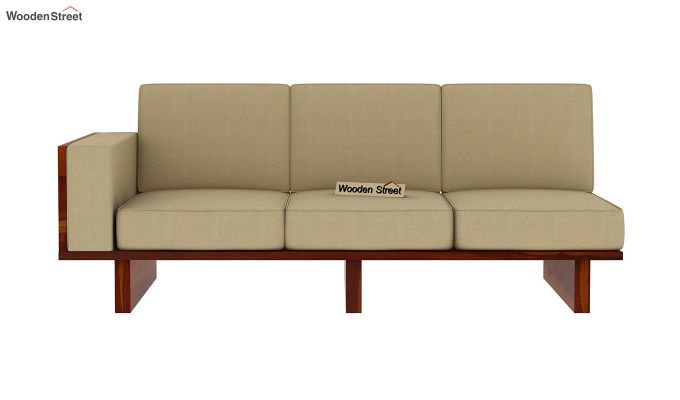 Audrey 6 Seater Luxury L Shape Sofa Corner Set (Honey Finish)