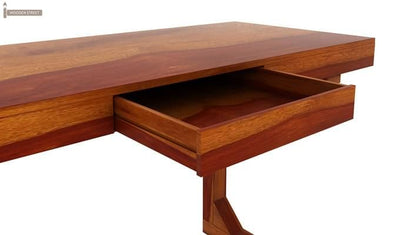 Enric Office Table (Honey Finish)