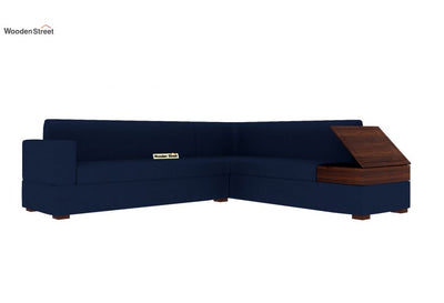 Argos L Shape Sofa Black Right Aligned Corner Sofa (Indigo Ink)