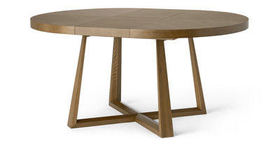 Belgrave 4- 6 Seat Round Extending Dining Table, Dark Stained Oak
