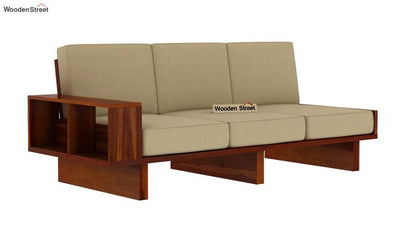 Audrey 6 Seater Luxury L Shape Sofa Corner Set (Honey Finish)