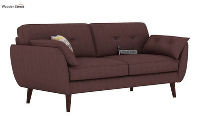 Angela 2 Seater Office Sofa (Fabric, Classic Brown)