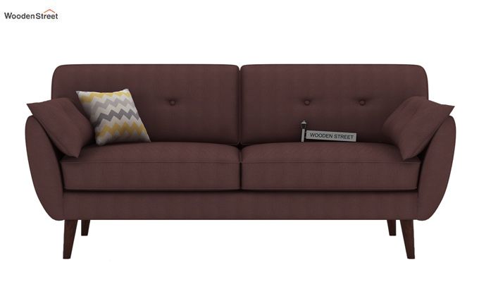 Angela 2 Seater Office Sofa (Fabric, Classic Brown)