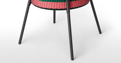 Yuri Garden Outdoor Table, Multi Woven Pink
