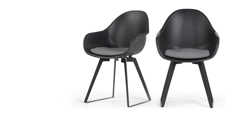 Set of 2 Boone Dining Chair, Black