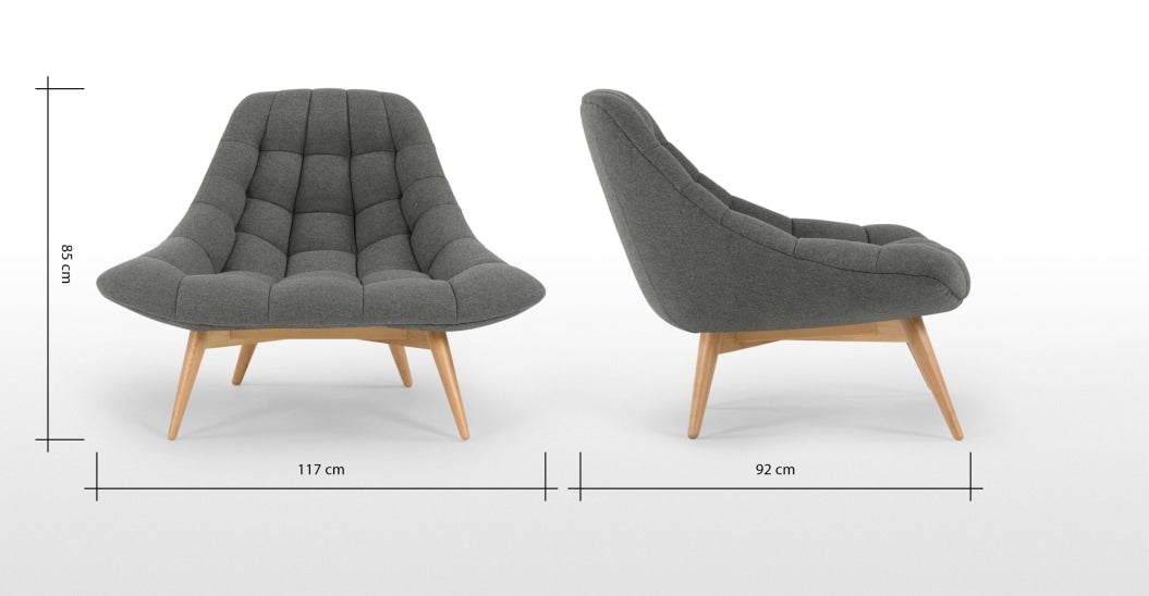 Kolton Accent Armchair, Marl Grey Bedroom Chair