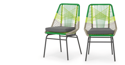Copa Garden Set Of 2 Dining Outdoor Chair, Citrus Green