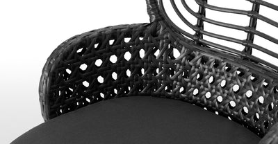 Swara Garden Outdoor Carver Chair, Black Rattan