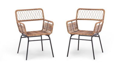 Lyra Garden Dining Outdoor Chair Set, Charcoal Grey