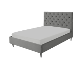 Skye Ottoman Luxury Storage Double Bed Set , Light Grey Velvet