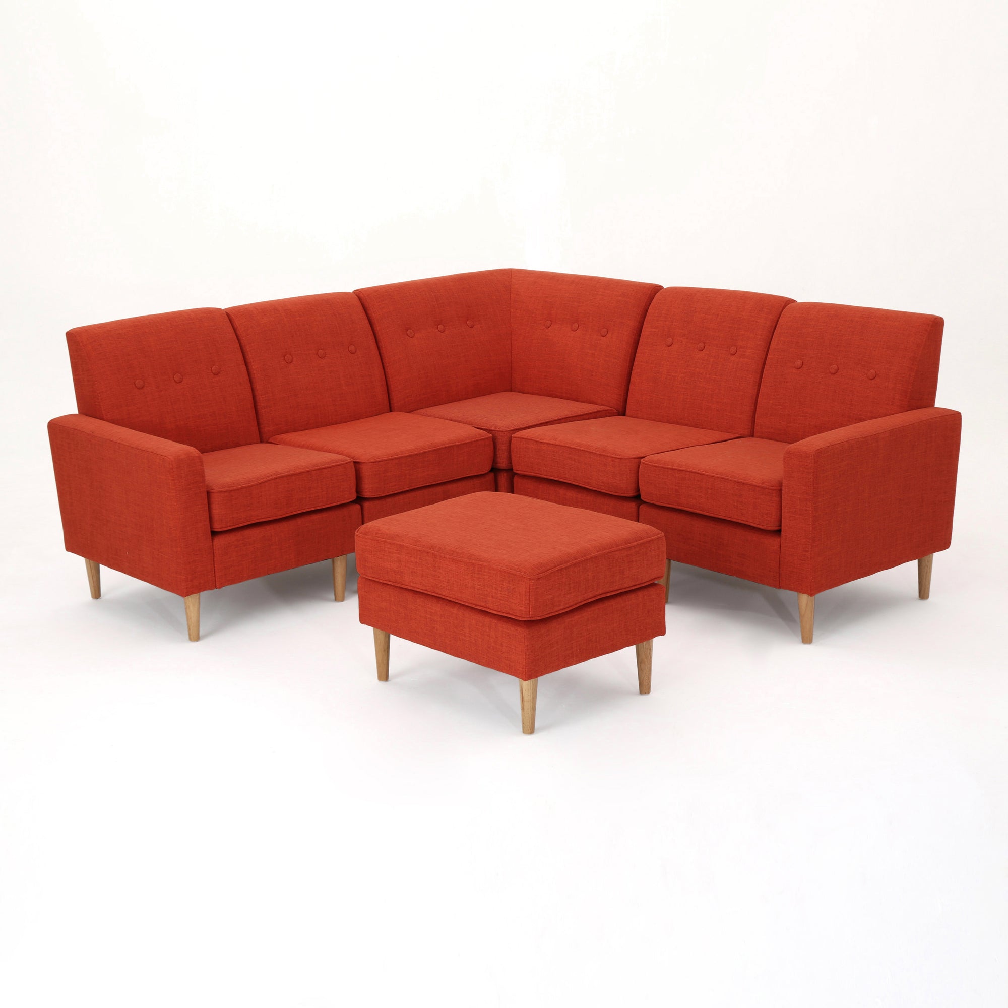 Luxury Modern 6 Seater Fabric Sectional Sofa Set